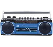 RADIO GRABADORA TREVI USB SD BLUETOOTH CASSETTE RR 501 BT AZUL