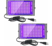 2 piezas 100W UV Led reflector Blacklight Ip65 impermeable, lámpara ultravioleta Led, iluminación de efecto para Aq TA