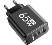 65W GaN PD USB Fast Charging QC 3.0 Fast Charger 3 Ports Type C EU/US Plug Mobile Phone Charger For iPhone Xiaomi Samsung Huawei