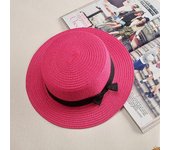 COKK Panama Simple Summer Beach Hat Female Casual Lady Women Flat Brim Bowknot Straw Cap Girls Sun Hat Chapeu Feminino
