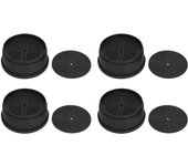 4 Alfobra protectora para patias de Mesa, antideslizante, Redonda, para refrigerador, Rueda, Cama, Silla, Mesa de té