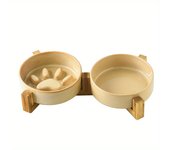 pet Cat Bowl, Dog Bowl, Slow Food Bowl, Ceramic Medium sized Dog and Puppy Dog Anti Choking and Anti Overturning Bowl