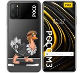 Tumundosmartphone Funda Gel Transparente para Xiaomi POCO M3 / Redmi 9T diseño Avestruz Dibujos