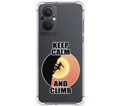Funda Silicona Antigolpes para Oppo Reno 8 Lite 5G diseño Mujer Escalada Dibujos
