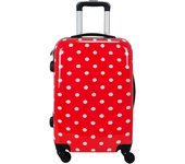 COSHANO Maleta de Cabina Equipaje de Mano Viaje avión Trolley 4 Ruedas 360º Medidas 55x35x20cm Viajar Estampado de Lunares