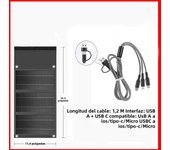 JMUYTOP Outdoor powerful flexible Solar Panel 5v 30w Portable battery phone charge PD QC 3.0 9V 12V For USB A C Power bank