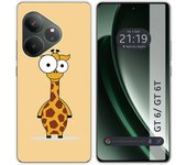 Tumundosmartphone Funda Silicona para Realme GT 6 / GT 6T 5G diseño Jirafa Dibujos