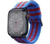 Correa de Nylon para Apple Watch 49mm 46mm 45mm 44mm 42mm 41mm 40mm 38mm iWatch Series 10 9 8 7 6 5 4 3 2 1 SE Ultra 2 Colores Equipo de Futbol Barcelona para Reloj Apple