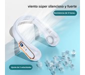 3000mA Portable Mini Hanging Neck Fan Bladeless Neckband Fan Digital Display Power Air Cooler USB Rechargeable Electric Fans