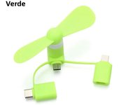 3-In-1 Mini Electric Phone Fan Cooling For Smartphones Type-c Micro USB Port Portable Mini Fan For Cell Mobile Phone Fan