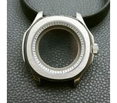 High-quality Silvery Black Case have inner ring 39.5mm watch men's case FIT NH34 NH35 NH36 movement Automtaic Watch Box