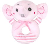 Juguete de campana de mano con forma de animal de dibujos animados, anillo de mano con forma de conejo, elefante y koala, palo de mano con sonido de llamada BB, anillo de mano