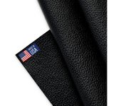 Marine Vinyl Fabric, Upholstery Faux Leather, Outdoor Boat Automotive, DIY and Crafting Pleather - One Foot 12"x54" (Black)