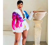 Floral Print 2 Piece Sets Women Outfit Y2K Clothes Elegant Blazer Coat and Short Suits Club Party Matching Sets Conjuntos Curtos