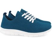 Davinia Shoes Zapatillas ecologicas para Mujer, Fabricadas con materiales 100% reciclados y Ecologicos.  Resistentes al Agua y el Calor. Eco friendly y fio.Fabricado en España. Shoes&Blues.es ECO01-Azul