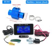 3 in 1 Auto Car Gauge with 10mm 1/8 NPT Sensor Multifunctional Water Temperature Gauge + Oil Pressure Gauge+Voltmeter 12V/24V