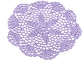 20cm Round Placemat Cup Coaster Mug Kitchen Christmas Table Place Mat Cloth Lace Crochet Tea Coffee Pan Doily Handmade Pad