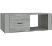 vidaXL Mesa de centro madera contrachapada 100x50,5x35cm Blanco, Negro, Blanco brillante Mesita de Salón o Comedor o Auxiliar Mesa de Café Meuble Salón