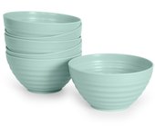 Plastic Forte - Juego de 6 Cuencos Classic de 840 ml Reutilizables. Ideal Fiestas. Verde