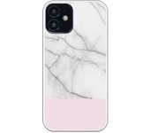 Funda compatible con iPhone 12 Mini - Mármol y rosa