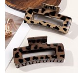 2 Pcs Hair Claw Clips for Thin Hair,4.1 In Leopard Hair Clips Non-Slip Ponytail Barrette,Strong Hold Banana Clips for Women Girl