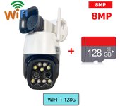 4K/8MP 3G 4G SIM Card LTE Camera IP Wifi Survalance Camera Outdoor Dual Lens 3.6mm-8mm CCTV Cam AI Human Tracking Color Vision