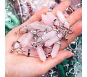 Natural Stone Crystal Hexagonal Point Pendants Quartz Bullet Hexagonal Pendulum Reiki Chakra DIY Jewelry Necklace Accessories