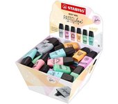 Stabilo boss mini pastellove expositor con 50 marcadores fluorescentes - trazo entre 2 y 5mm - tinta con base de agua - antisecado - colores surtidos