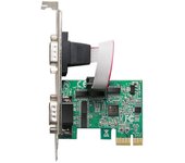 2 Port Low Profile Native RS232 PCI for Express Serial Card for w/16550 UART PCI
