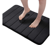 Tapetes de baño de franela gruesa de coral y esponja para la entrada, tapetes absorbentes para el baño, tapetes antideslizantes para el hogar (50 x 80 cm)