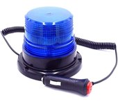 Luz LED estroboscópica, intermitente Beacon de advencencia DE EMERGENCIA magnética Partica Chariot o vehículo con enchufe para Coche de 12-80V (Azul) [Clase de eficiencia energética B]