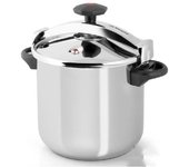 SUINGA Olla clásica a presión 12 litros Ø 26cm, Para todo tipo de fuegos, asas laterales, Acero inoxidable 18/10, Olla presión