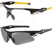 2 gafas de ciclismo, protección UV400, gafas de esquí para exteriores, para bicicleta, motocicleta, conducción, pesca, correr, gafas de pesca