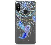 Tumundosmartphone Funda Gel Transparente para Xiaomi Redmi 6 Pro / Mi A2 Lite Diseño Plumas Dibujos