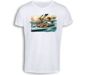 MERCHANDMANIA CAMISETA TACTO ALGODÓN deporte playa kayak amigos competicion cotton touch tshirt