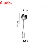 6 Pieces Of Espresso Spoon, 4.7 Inch Stainless Steel Mini Coffee Spoon Dessert Spoon