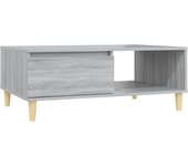 vidaXL Mesa de centro madera contrachapada 90x60x35 cm Negro, Gris, Roble Sonoma Mesita de Salón o Comedor o Auxiliar Mesa de Café Meuble Salón