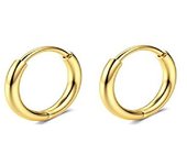 2Pcs Dainty Stainless Steel Flat Back Stud Earrings for Women, Trendy Cartilage Earrings Small Huggie Hoop Earrings Jewelry