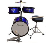 ROCKSTAR MUSIC Batería Infantil GC1043BL con Asiento, Platillo, Pedal y Baquetas
