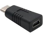 Adaptador mini USB hembra a tipo C macho, anticorrosión, convertidor portátil para teléfono SZRH AF