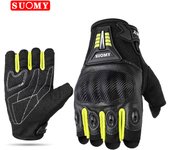 SUOMY Summer Half Finger Motorcycle Gloves Full Palm Non-slip Guantes Moto Motorcycle Fingerless Glove Moto Cycling Biker Racing