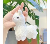 Cartoon Cute Alpaca Plush Pendant Creative Kawaii Doll Keychain Fashion Student Backpack Decoration Accessories Birthday Gifts