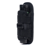 Molle Flashlight Pouch 360 Degrees Rotatable Torch Case Holder Outdoor Hiking Hunting Light Accessories Holster Waist Bag