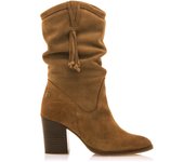 botas de tacón mujer jolie marron con cierre cremallera y tipo de puntera redonda
