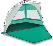 vidaXL Tienda de playa 2 personas impermeable apertura rápida verde