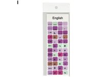 Laptop English Keyboard Stickers Macaron Color Key Stickers Desktop Computer Stickers Frosted Repair Film