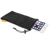 DFV mobile - Funda de Malla Nylon con Cierre por Lazo para Oukitel C21 (2020) - Negra