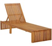 vidaXL Tumbona con cojín madera maciza de acacia Antracita, Gris, Crema Sillas de Exterior Ideal para jardín, playa, piscina, terraza Tumbona Piscina Tumbonas Playa Tumbonas Jardín Exterior