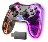 Mars Gaming MGP-24, Mando Inalámbrico Profesional 2.4GPRO, Neón RGB, Vibración Háptica Dual, Joysticks Analógicos y Pad Direccional, Gamepad para PC, PS3, PS4, PS5, XBOX360, Raspberry Pi, Mac y Android