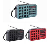 Mini altavoz portatil de bolsillo con Radio FM, altavoces inalambricos con carga Solar, compatible con reproduccion de tarjetas USB TF, Altavoz Bluetooth con receptor de Radio FM